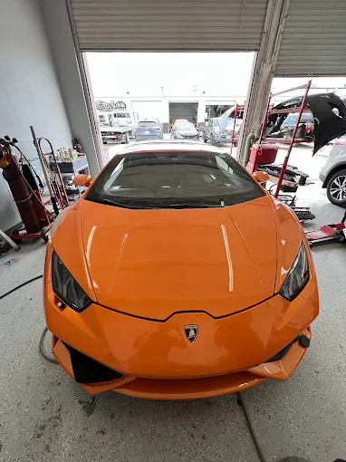 Auto body and paint repair in progress at Westway Collision Center in Carrollton, TX