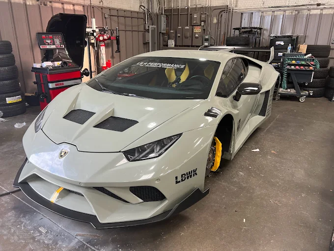 Lamborghini Huracan performance tuning at Westway Collision Center in Carrollton, TX