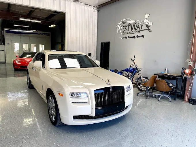 Rolls-Royce receiving concours-level detailing at Westway Collision Center in Carrollton, TX