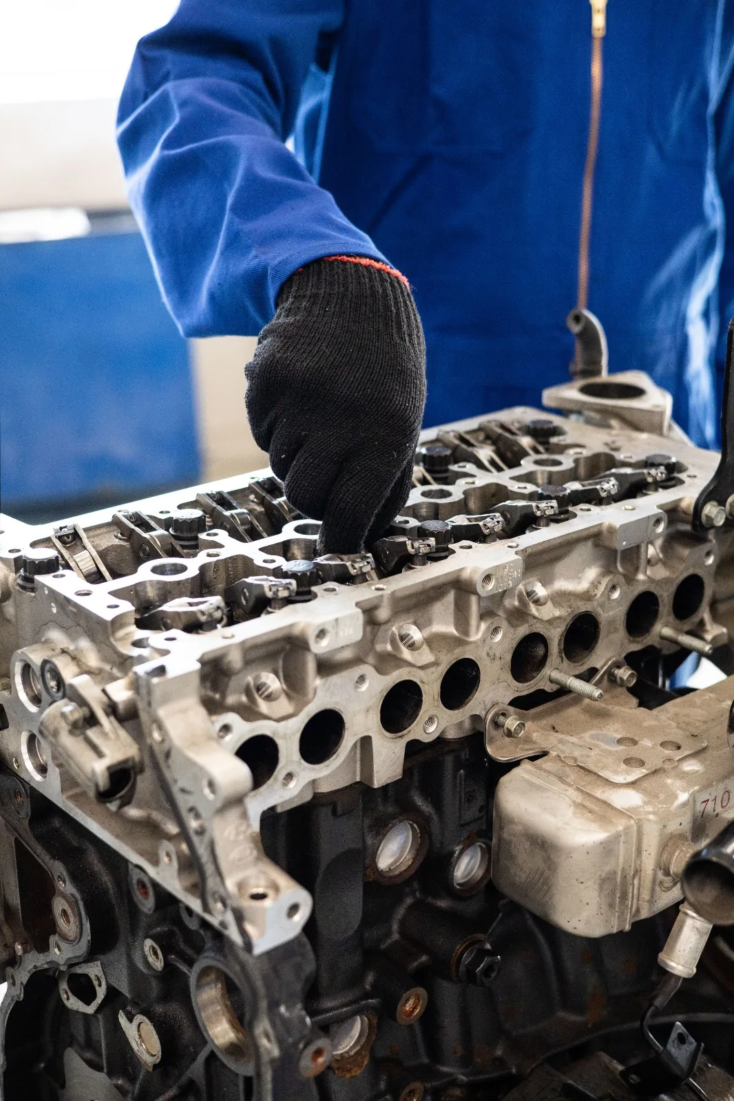 Inside the repair bay at Westway Collision Center in Carrollton, TX